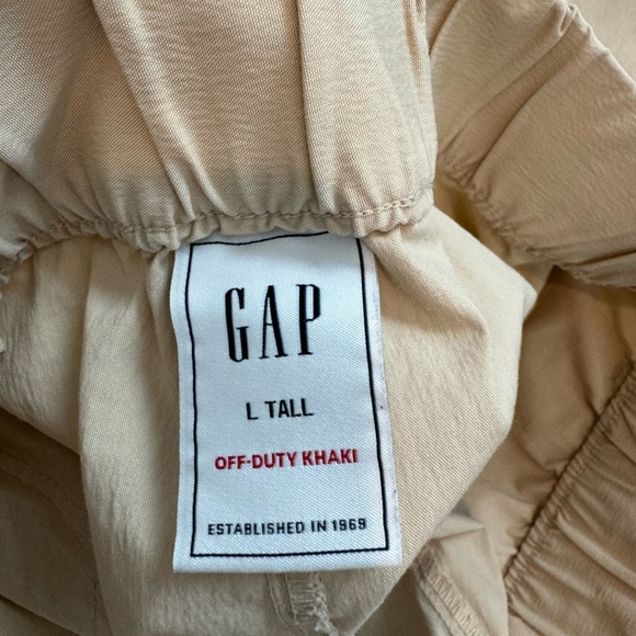 Gap Off-Duty Khaki Pull On High Waisted Pants Large (tall) - Picture 3 of 4